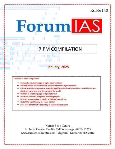 January 2025 - Forum IAS 7pm Compilation - [B/W PRINTOUT]