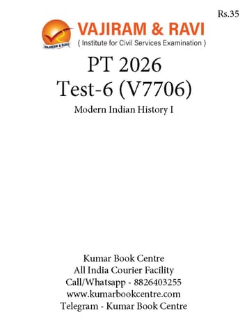 (Set) Vajiram & Ravi PT Test Series 2026 - Test 6 to 10 - [B/W PRINTOUT]