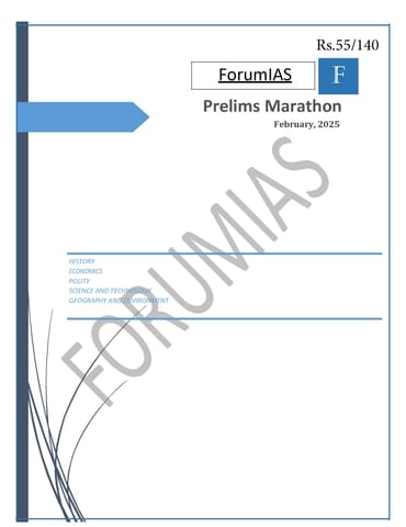 February 2025 - Forum IAS Prelims Marathon - [B/W PRINTOUT]