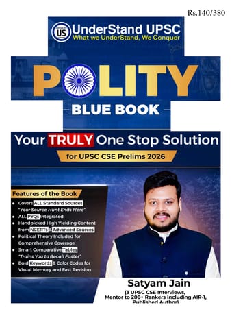 Polity - UnderStand UPSC Blue Book 2026 - Satyam Jain - [B/W PRINTOUT]