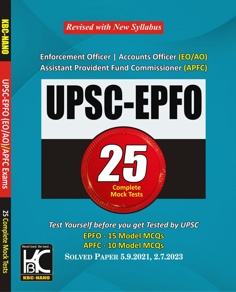 UPSC EPFO EO/AO and APFC 25 Complete Mock Tests | KBC Nano (25-045)