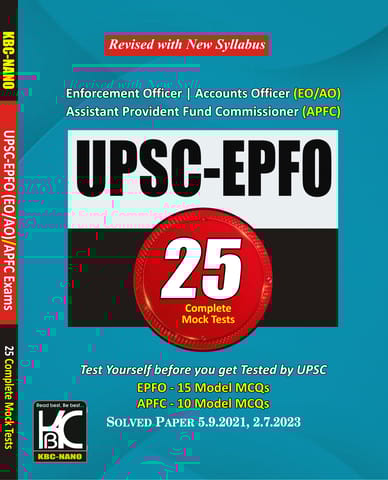 UPSC EPFO EO/AO and APFC 25 Complete Mock Tests | KBC Nano (25-045)