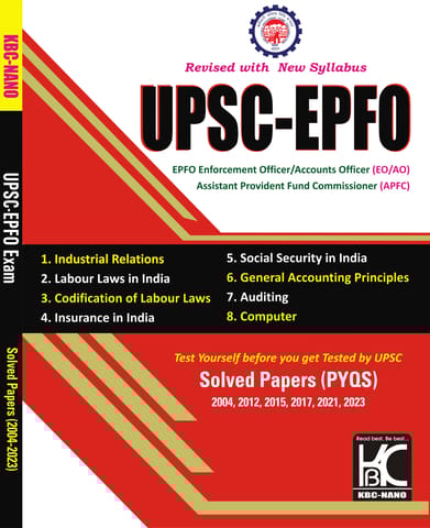 UPSC EPFO EO/AO and APFC | Theory and Solved Papers with Explanation (2004-2023) | KBC Nano (25-046)