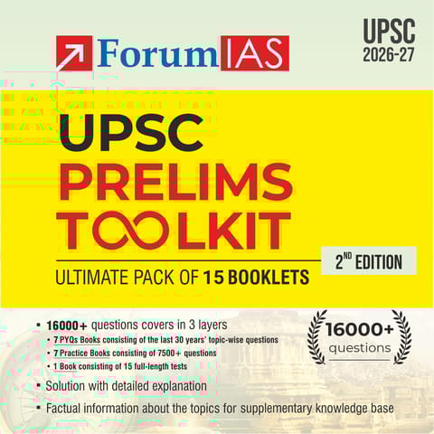 UPSC Prelims Toolkit (Set of 15 Books): Topicwise PYQ (7 Books) and Prelims Practice Series (8 Books) - Ultimate Pack of 15 Books (2nd Edition) - Forum IAS