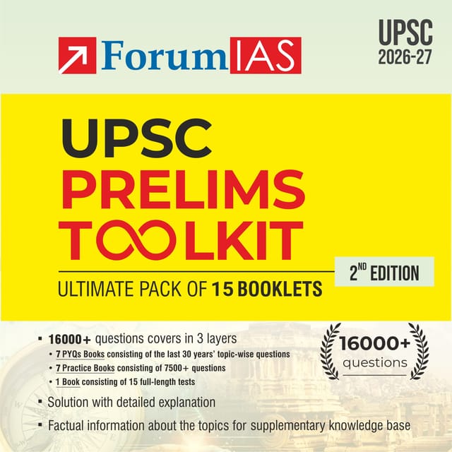 UPSC Prelims Toolkit (Set of 15 Books): Topicwise PYQ (7 Books) and Prelims Practice Series (8 Books) - Ultimate Pack of 15 Books (2nd Edition) - Forum IAS