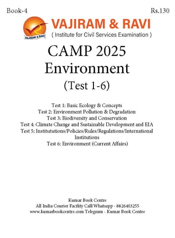 (Set) Vajiram & Ravi Prelims CAMP Test Series 2025 - Environment (Test 1 to 6) - [B/W PRINTOUT]