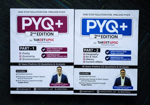 Target UPSC PYQ+ for UPSC Prelims 2026 by Dr Sudarshan Lodha : 2nd Edition : 16 Years Prelims GS Questions & Analysis : Part 1 & 2 - Combo Set of 2 ... 2026 One Stop Soltion For Prelims PYQ'S