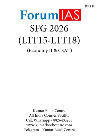 (Set) Forum IAS SFG Test 2026 - Level 1 Test 15 to 18 (Economy 2 & CSAT) - [B/W PRINTOUT]