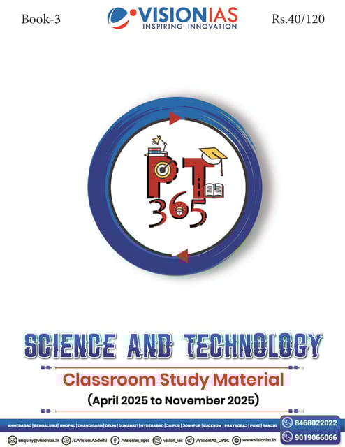 Science & Technology - Vision IAS PT 365 2026 - [B/W PRINTOUT]