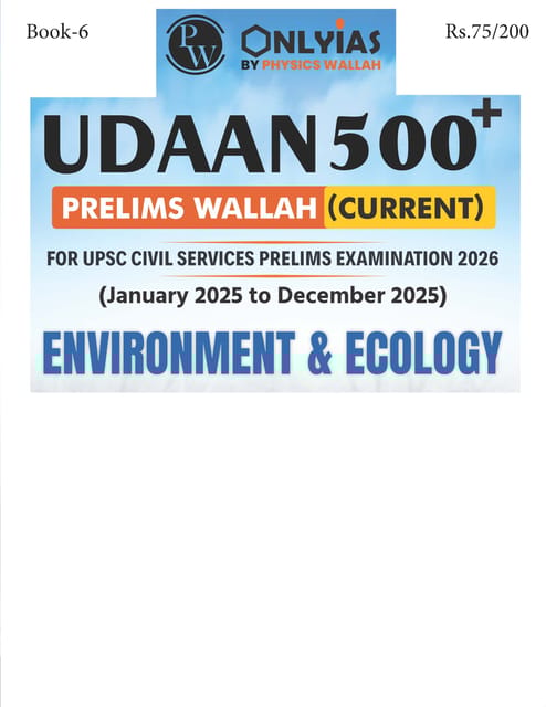 Environment & Ecology - Only IAS Udaan 500 Plus Current 2026 - [B/W PRINTOUT]