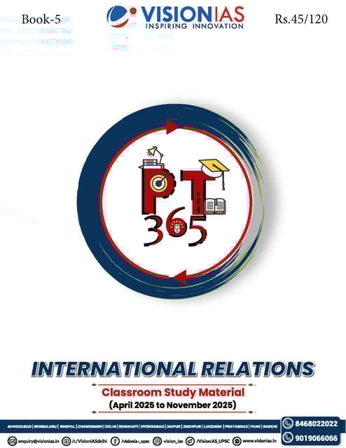 International Relations - Vision IAS PT 365 2026 - [B/W PRINTOUT]