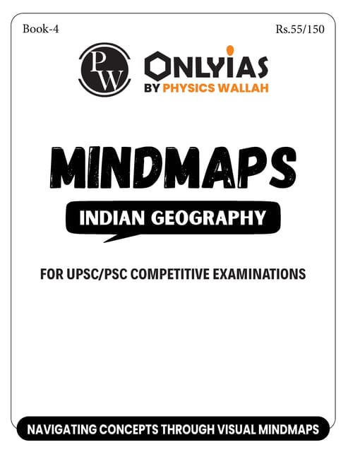 Indian Geography - Only IAS Mindmaps 2026 - [B/W PRINTOUT]