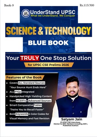 Science & Technology - UnderStand UPSC Blue Book 2026 - Satyam Jain - [B/W PRINTOUT]