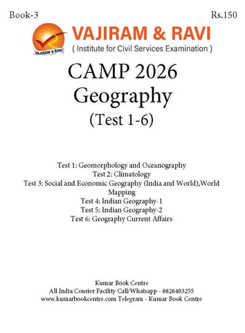 (Set) Vajiram & Ravi Prelims CAMP Test Series 2026 - Geography (Test 1 to 6) - [B/W PRINTOUT]