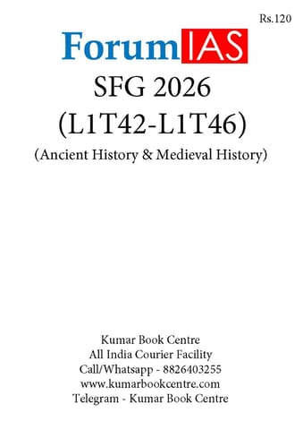 (Set) Forum IAS SFG Test 2026 - Level 1 Test 42 to 46 (Ancient History & Medieval History) - [B/W PRINTOUT]