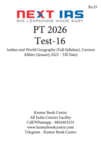 (Set) Next IAS PT Test Series 2026 - Test 16 to 20 - [B/W PRINTOUT]