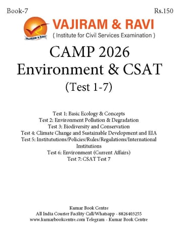(Set) Vajiram & Ravi Prelims CAMP Test Series 2026 - Environment & CSAT (Test 1 to 7) - [B/W PRINTOUT]
