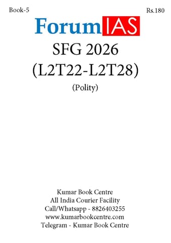 (Set) Forum IAS SFG Test 2026 - Level 2 Test 22 to 28 (Polity) - [B/W PRINTOUT]