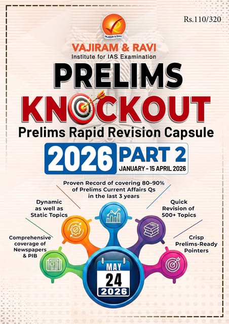 Vajiram & Ravi Prelims Knockout 2026 - Part 2 (Jan-15 Apr 2026) - [B/W PRINTOUT]