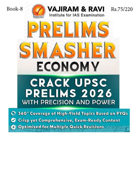 Economy - Vajiram & Ravi Prelims Smasher 2026 - [B/W PRINTOUT]