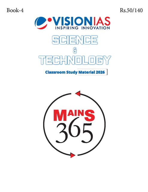 Science & Technology - Vision IAS Mains 365 2026 - [B/W PRINTOUT]