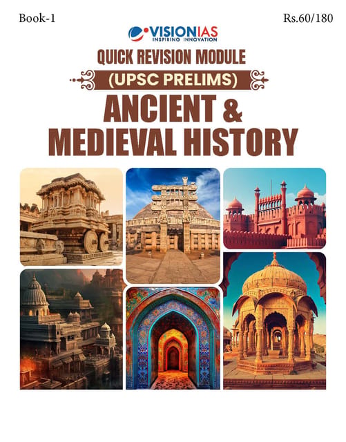 Ancient & Medieval History - Vision IAS Quick Revision Module 2026 - [B/W PRINTOUT]