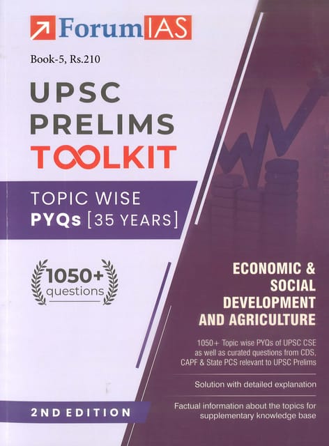 Economic & Social Development and Agriculture - Forum IAS UPSC Prelims Toolkit Topicwise PYQs (35 Years) (2nd Edition) - [B/W PRINTOUT]