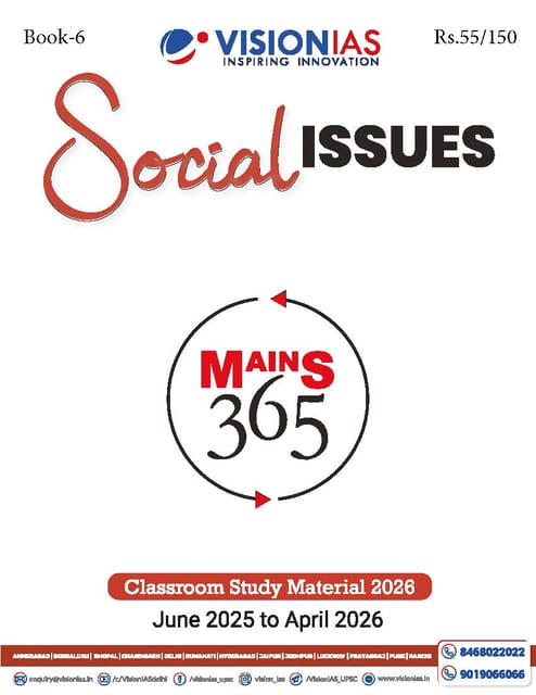 Social Issues - Vision IAS Mains 365 2026 - [B/W PRINTOUT]