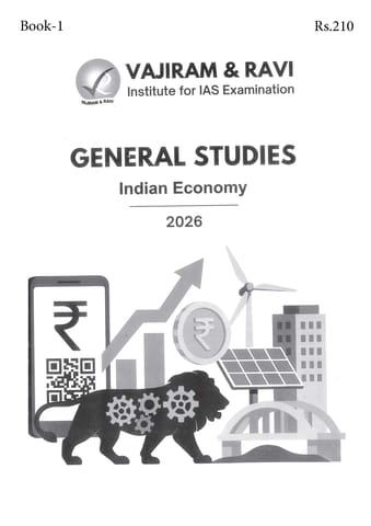 Indian Economy - General Studies GS Printed Notes Yellow Book 2026 - Vajiram & Ravi - [B/W PRINTOUT]