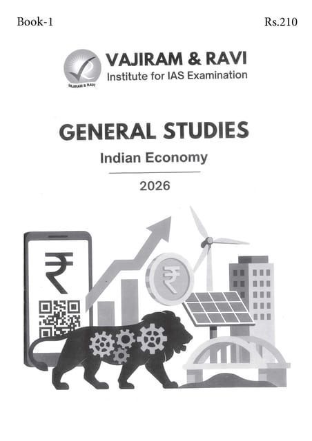 Indian Economy - General Studies GS Printed Notes Yellow Book 2026 - Vajiram & Ravi - [B/W PRINTOUT]