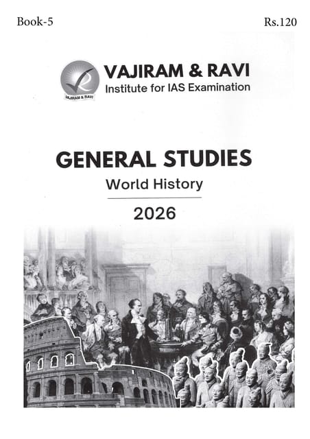 World History - General Studies GS Printed Notes Yellow Book 2026 - Vajiram & Ravi - [B/W PRINTOUT]