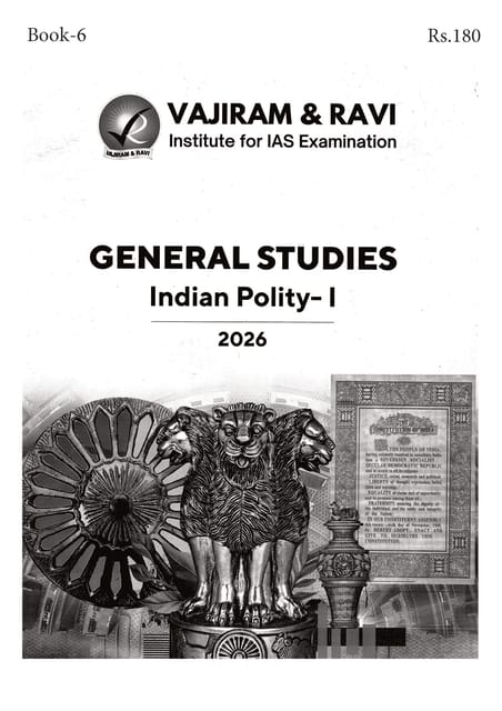 Indian Polity 1 - General Studies GS Printed Notes Yellow Book 2026 - Vajiram & Ravi - [B/W PRINTOUT]