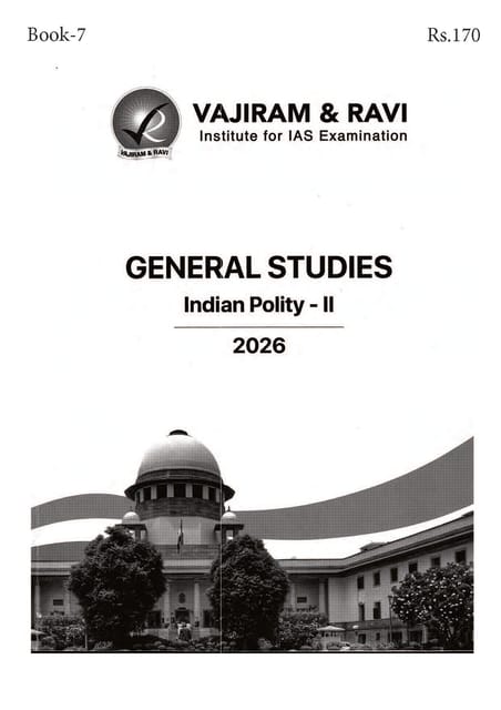 Indian Polity 2 - General Studies GS Printed Notes Yellow Book 2026 - Vajiram & Ravi - [B/W PRINTOUT]