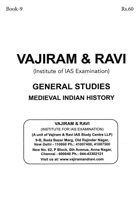 Medieval Indian History - General Studies GS Printed Notes Yellow Book 2026 - Vajiram & Ravi - [B/W PRINTOUT]