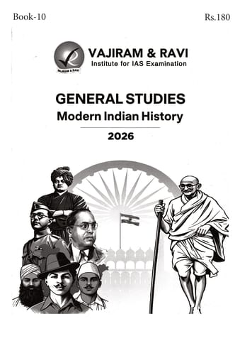 Modern Indian History - General Studies GS Printed Notes Yellow Book 2026 - Vajiram & Ravi - [B/W PRINTOUT]