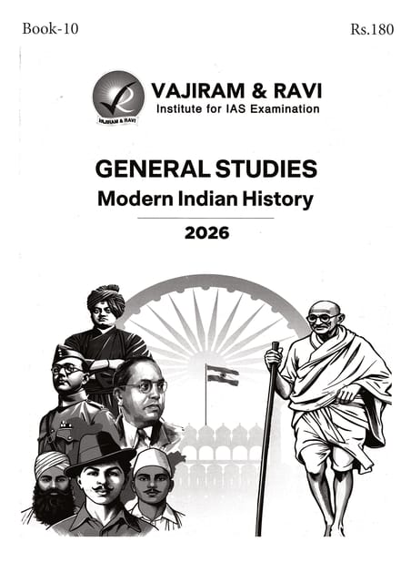 Modern Indian History - General Studies GS Printed Notes Yellow Book 2026 - Vajiram & Ravi - [B/W PRINTOUT]