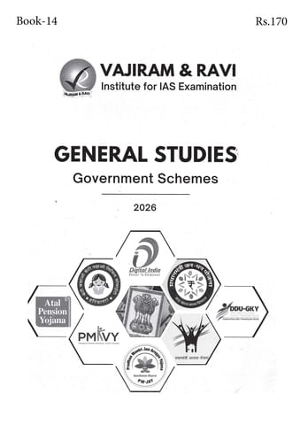 Government Schemes - General Studies GS Printed Notes Yellow Book 2026 - Vajiram & Ravi - [B/W PRINTOUT]