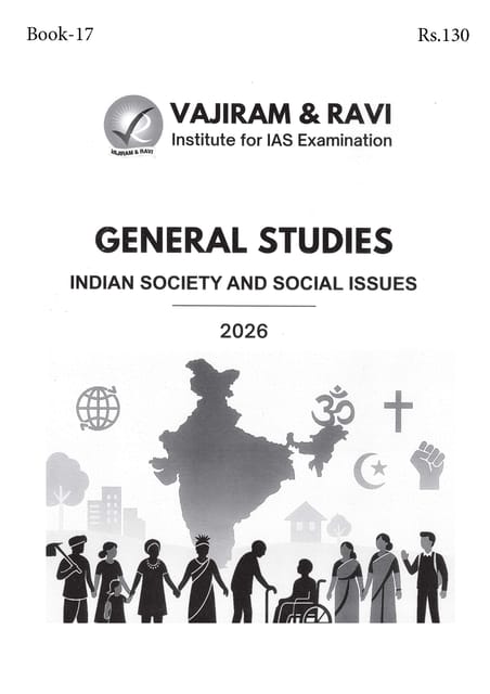 Indian Society & Social Issues - General Studies GS Printed Notes Yellow Book 2026 - Vajiram & Ravi - [B/W PRINTOUT]