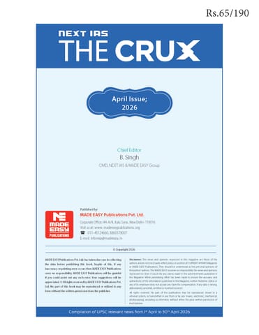 April 2026 - Next IAS The Crux Monthly Current Affairs - [B/W PRINTOUT]