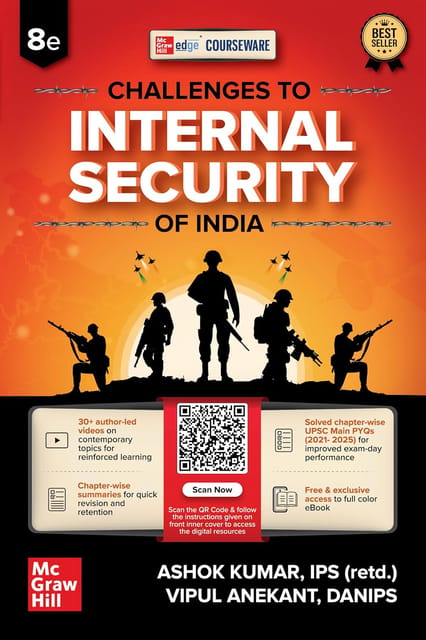 Challenges to Internal Security of India, by Ashok Kumar (Retd. IPS) and Vipul Anekant (DANIPS) 8 Edi for UPSC 2026-27 
