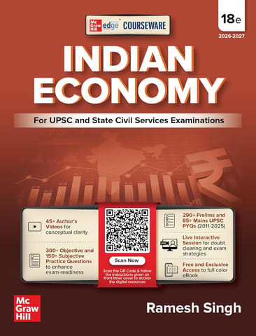 Indian Economy Courseware, 18e by Ramesh Singh for UPSC 2026 |
