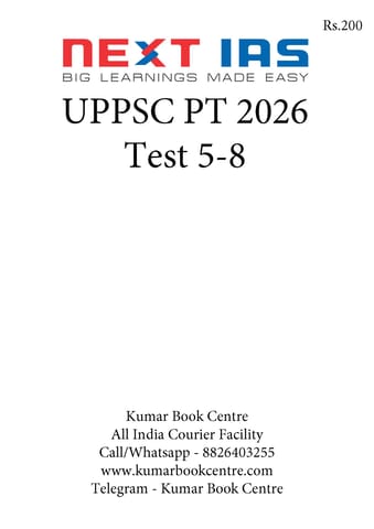 (Set) Next IAS UPPCS PT Test Series 2026 - Test 5 to 8 - [B/W PRINTOUT]