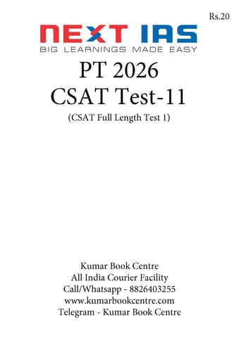 (Set) Next IAS PT Test Series 2026 - CSAT Test 11 to 16 - [B/W PRINTOUT]