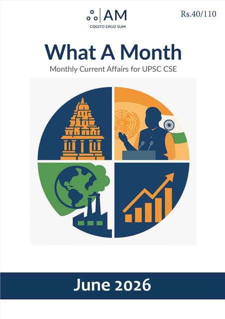 June 2026 - Atish Mathur What A Month Monthly Current Affairs - [B/W PRINTOUT]