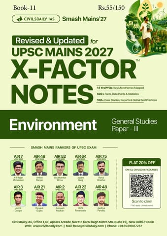 Environment - Civilsdaily IAS X Factor Notes Smash Mains 2027 - [B/W PRINTOUT]