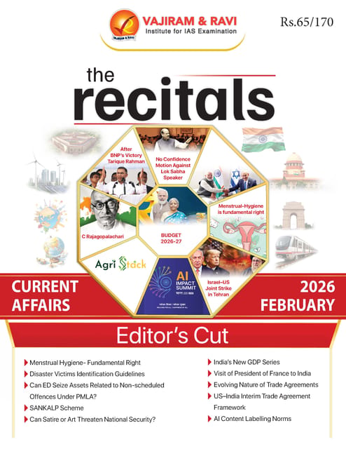 February 2026 - The Recitals - Vajiram & Ravi Monthly Current Affairs - [B/W PRINTOUT]
