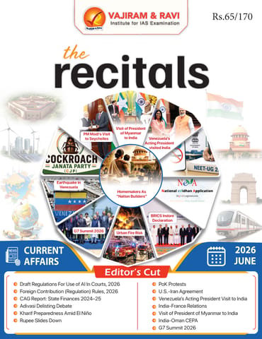 June 2026 - The Recitals - Vajiram & Ravi Monthly Current Affairs - [B/W PRINTOUT]