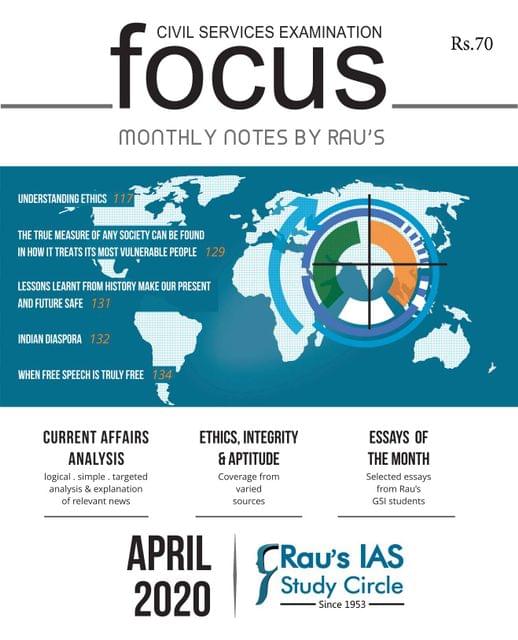 Rau's IAS Focus Monthly Current Affairs - April 2020 - [PRINTED]
